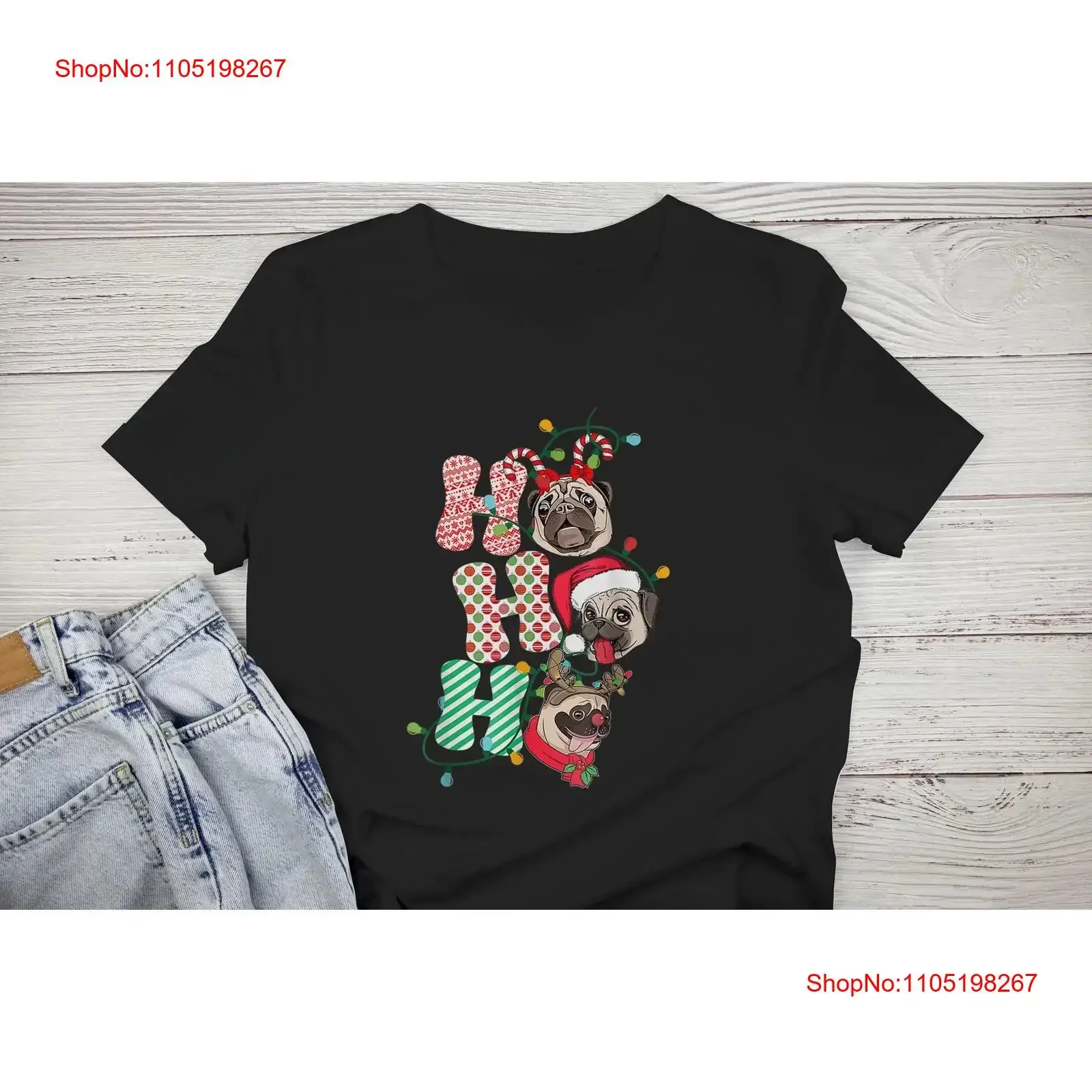 

Рождественская футболка Ho Pug Dog s For Lover, забавная рождественская футболка, винтажная стираная дышащая футболка унисекс с рисунком, слегка топ для повседневной носки