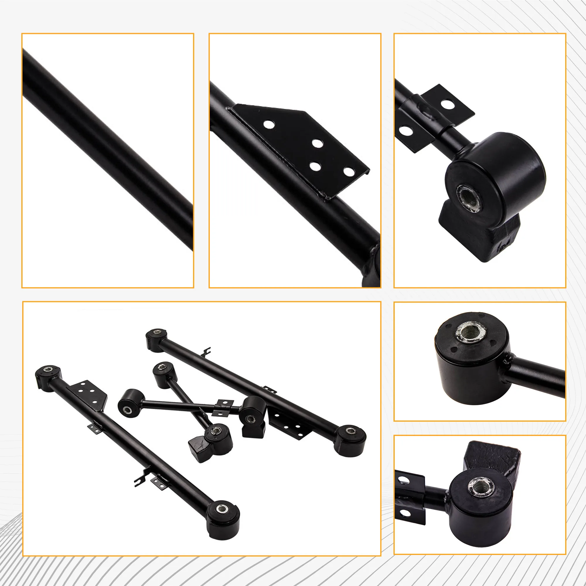 2 brazos de arrastre de control traseros inferiores y 2 superiores para Nissan Pathfinder Infiniti