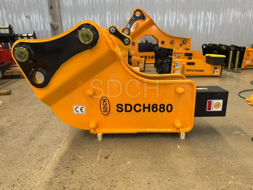Backhoe Loader Hydraulic Rock Breaker Hammer Attachment, Compact Jack Hammer Accessory For Small Road Demolition Construction Jo