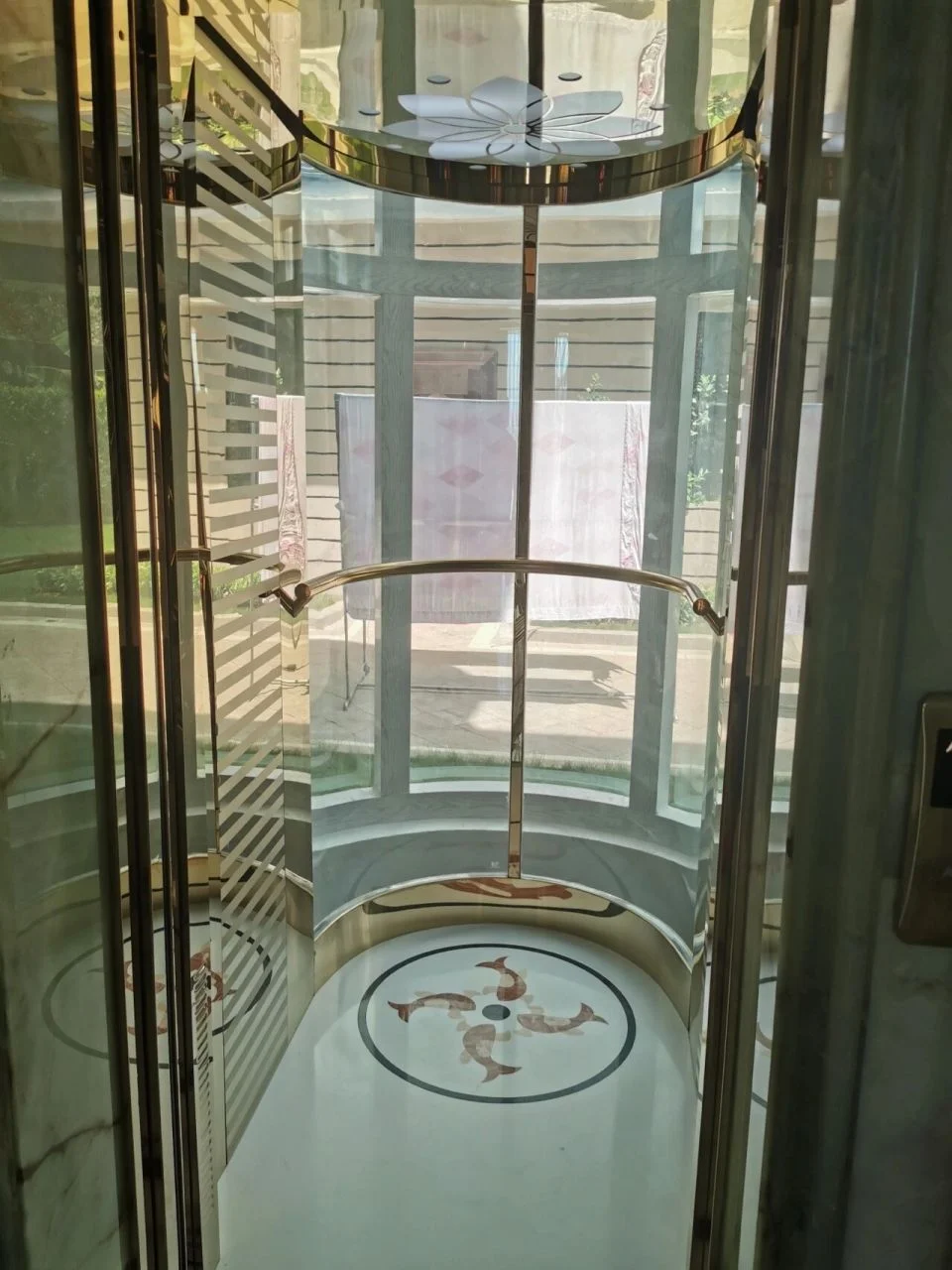 Customized horseshoe shaped home elevator for 2,3,4,5,6floor