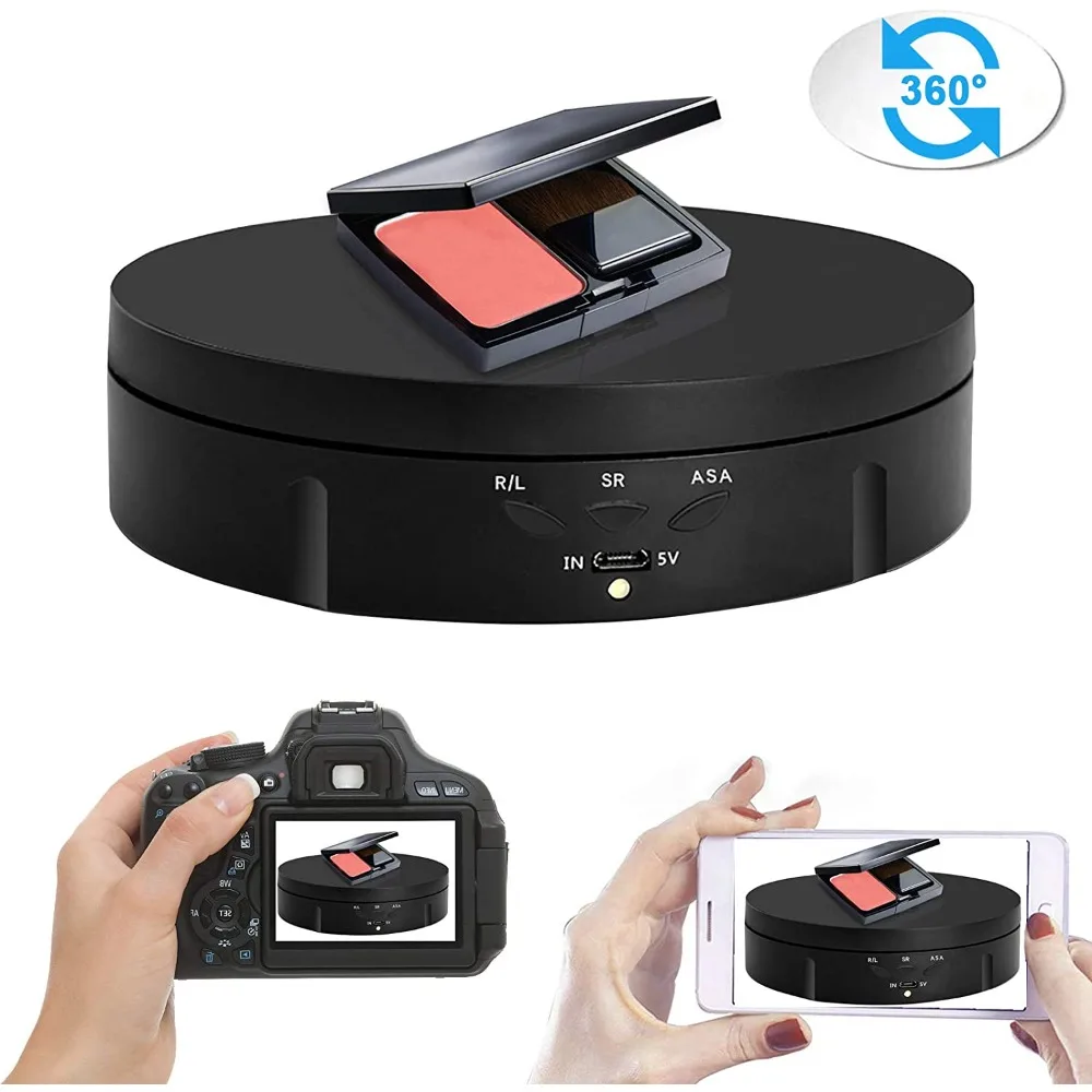 1 support de présentation rotatif pour modèles, support de présentation tournant à 60 degrés, support de présentation pour bijoux et montres.