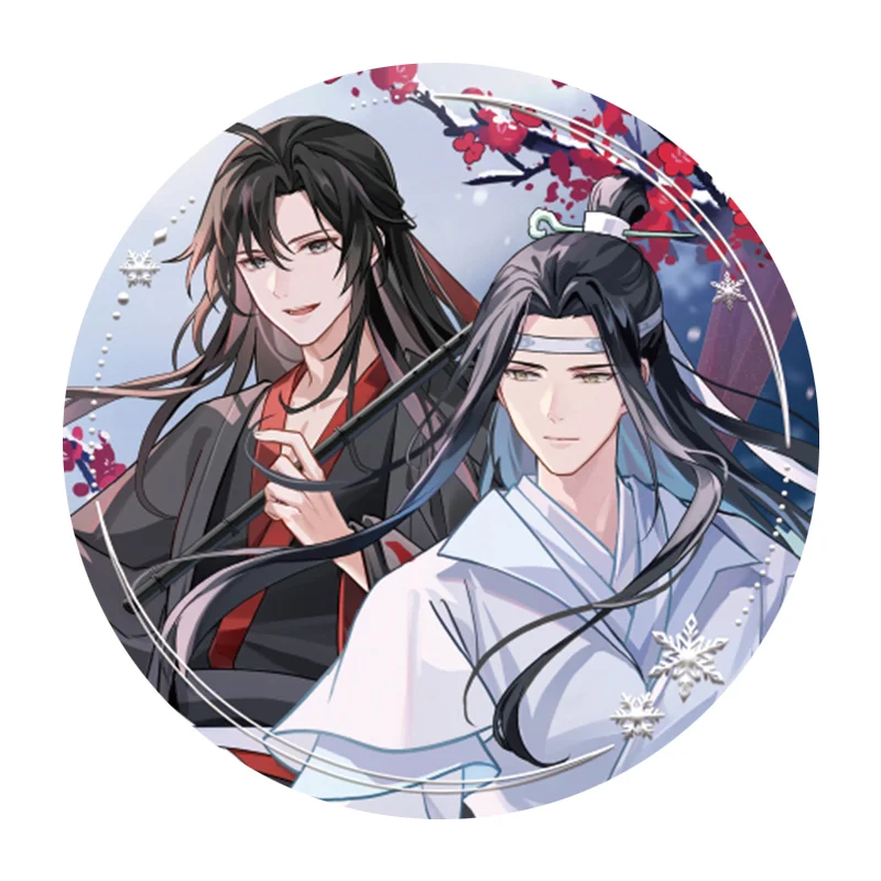 Official Anime Mo Dao Zu Shi MDZS Lan Wang Ji Wei WuXian Cosplay Pin Badge Itabag Button Brooch Polaroid Laser Ticket Collection