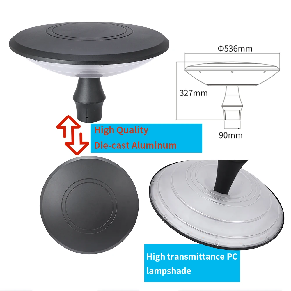 IP66 Waterproof Outdoor Aluminium Garden Villa Pathway Lamp With 3 Meters Pole LED Decorative Light Solar for Yard for AC 85-265