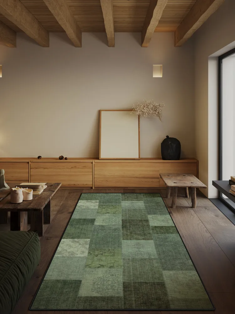 Ethnic style living room carpet, bedroom floor mat, waterproof and anti-fouling retro bedside blanket