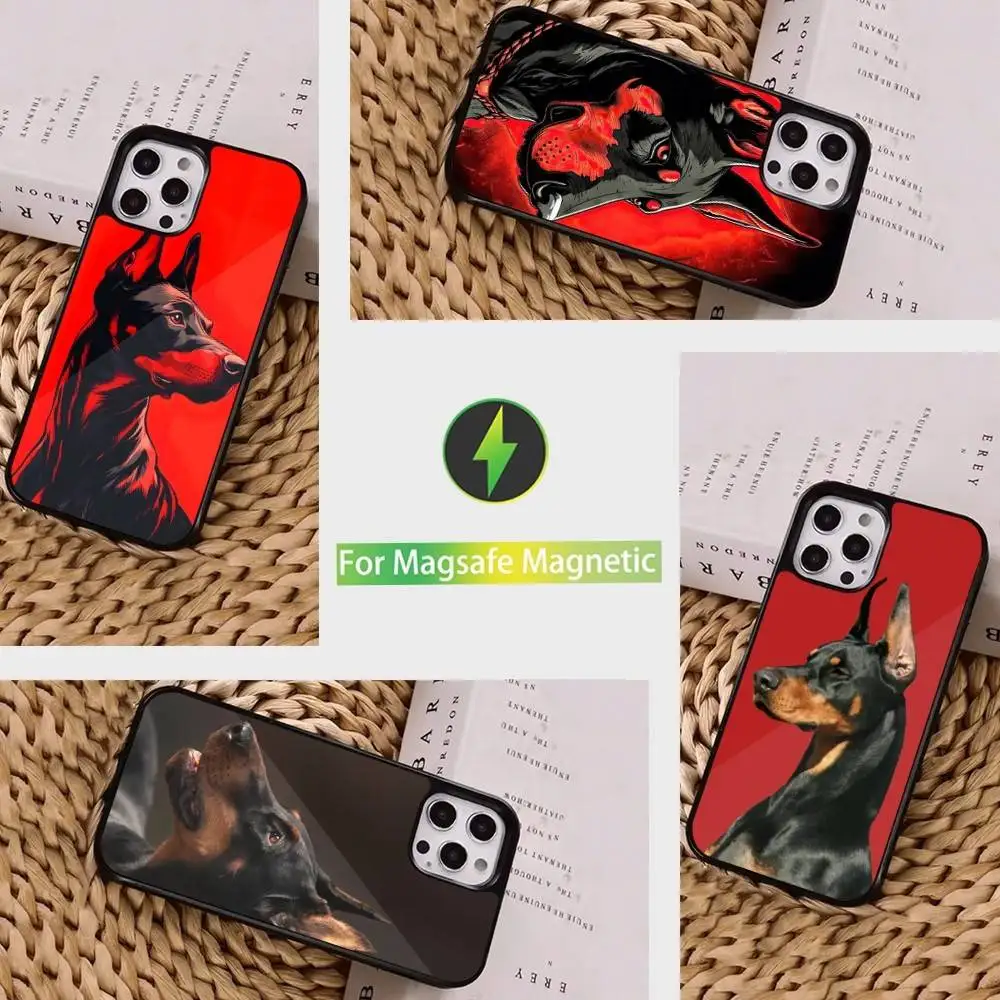 

Doberman Dog Pet Phone Case For iPhone 16,15,14,13,12,11,Pro,Max,Plus,Mini, Magsafe,Magnetic Wireless Charging Case
