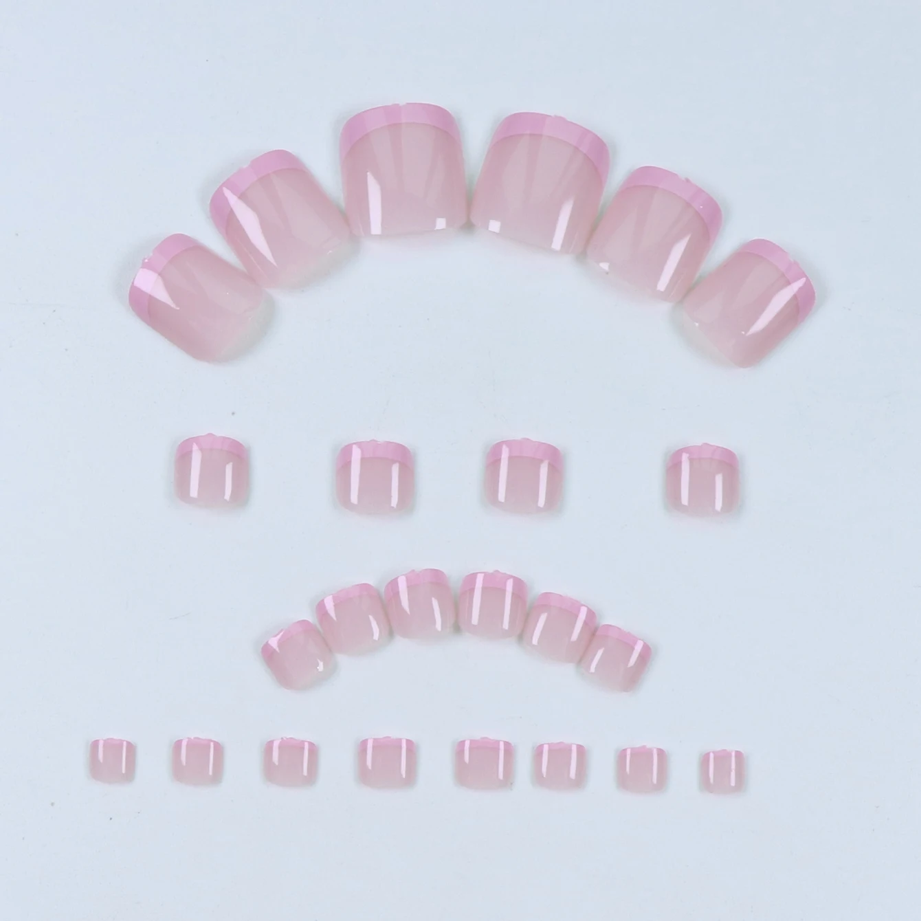 96 قطعة نصائح فرنسية اضغط على أظافر اضغط على الأظافر مربع الاكريليك اضغط على أصابع القدم مسمار نصائح عصا اصطناعية أظافر تلميح