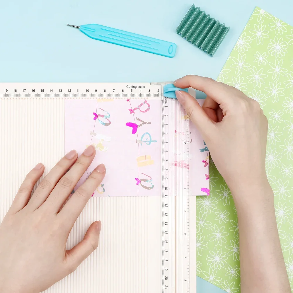 Multi-Purpose Trim and Score Board for Diy Scrapbooking Photo Album Decor Paper Card Cutter Board Paper Trimmer Blades 2025