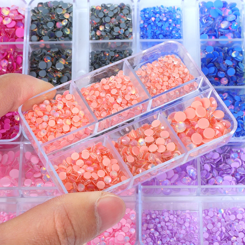 SS6-SS20 Boxed Non Hotfix Rhinestones Mocha Opal High Quality Glass Crystal For Clothes Crafts Nail Art Deco Parts
