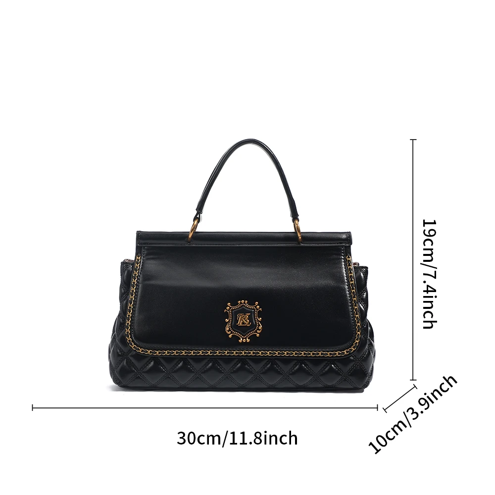 2026 new fashionable women's handbag diamond grid crossbody bag daily versatile high-end double-sided niche design shoulder bag