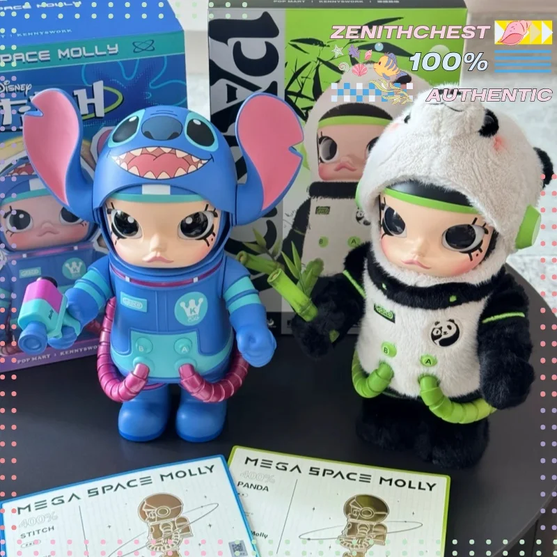 POP MART MEGA SPACE MOLLY 400 Disney Stitch Collectible Figurine Desktop Decoration Art Ornament Gift For Adult Collectors