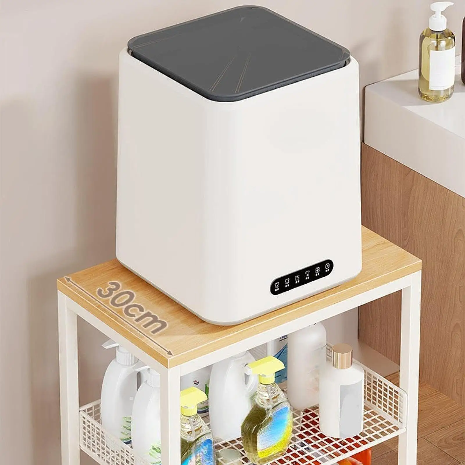 Portable Washer Stand Rice Cooker Air Fryer Rack Plant Holder Small Appliance Rack Laundry Room Shelf for Entryway Office