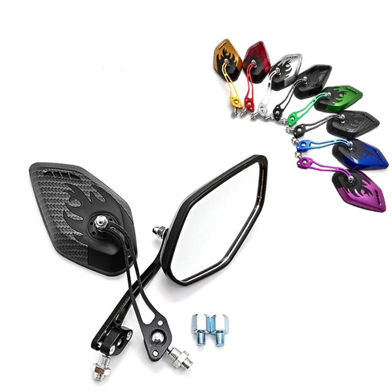2 Espejos Retrovisores Universales para Motocicleta de 8mm y 10mm para Scooter, Bicicleta Eléctrica, Victoriamotor, Vespa, Honda, Yamha, Voge y Accesorios