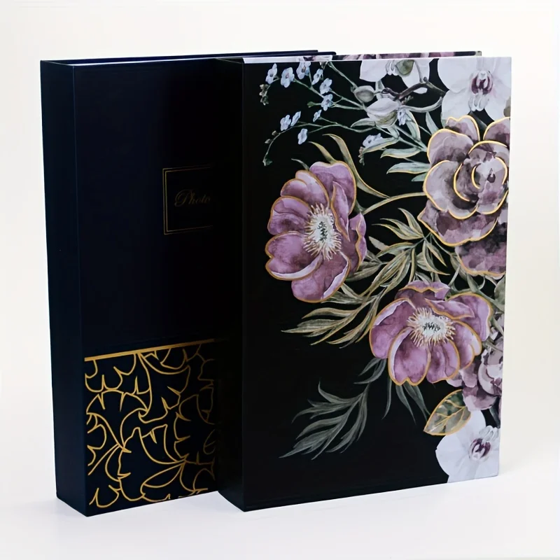 The Flower Simple Album, with a capacity of 300 photos, elegantly preserves your most beautiful in a timeless floral design.