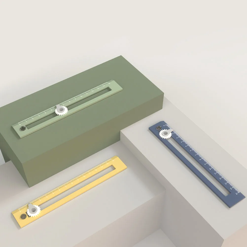 

2Pcs Multipurpose Compass Rulers Plastic Drawing Measuring Tools School Supplies for Students Engineers Design Mapping