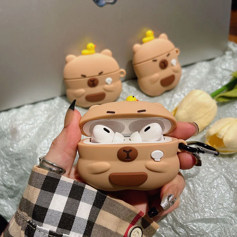 Funda de silicona con dibujos animados para apple AirPods Pro 2, carcasa para auriculares, caja de carga, 1/2/3