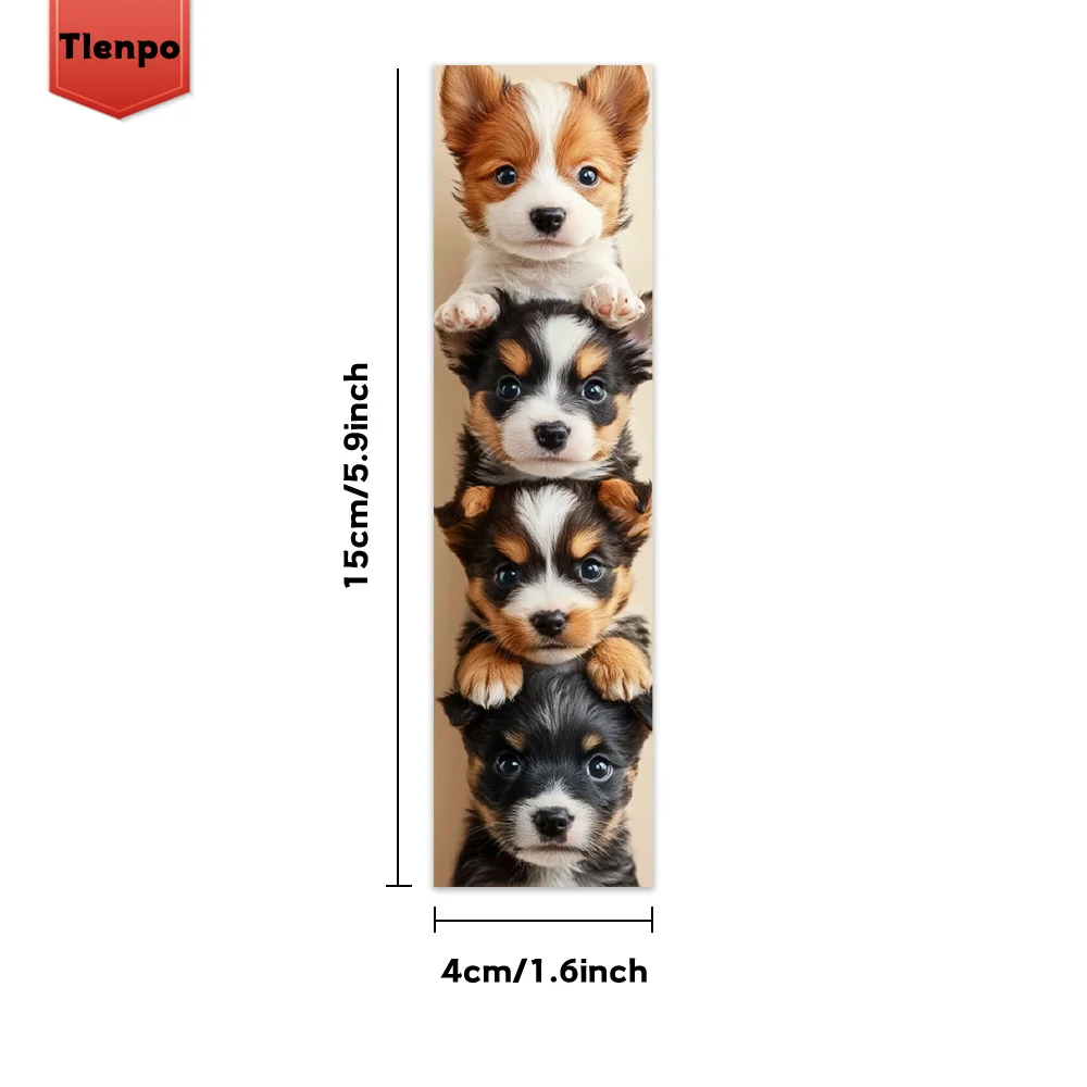 32pcs Bookmarks Set, Puppy Book Tower, Night Forest Style, Bird and Tree, Perfect for Teachers, Readers, Book Lovers