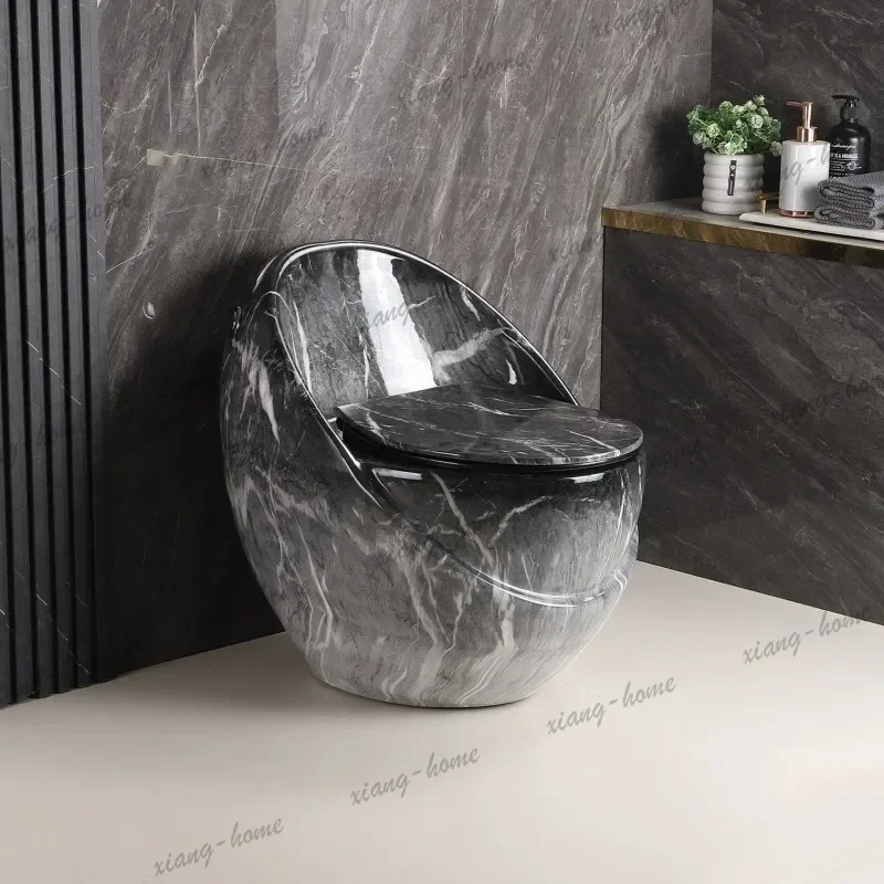 New seat toilet toilet household creative egg-shaped siphon color