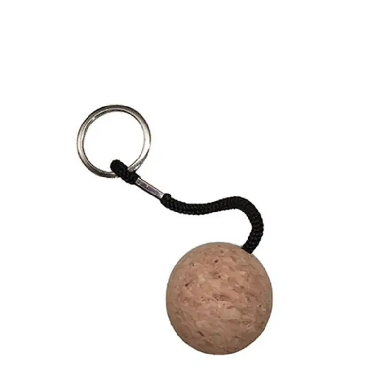 35mm Floating Cork Ball Keychain Ultra Light Buoyant 7 Colors Water Proof Kayak Accessories for Sailing Surfing Birthday Gifts