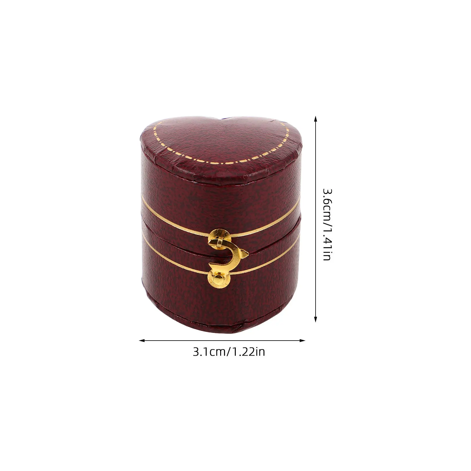 Vintage Mini Heart-Shaped Jewelry Box Portable Travel Organizer Wedding Ring Case Small Trinket Jewelry Box for Women