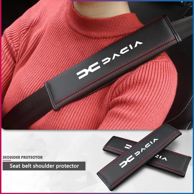 

Leather Car Seat Belt Safety Shoulder Pad Protection Cover for Dacia Duster Logan Sandero Lodgy Dokker Stepway Mcv 2 Solenza RS