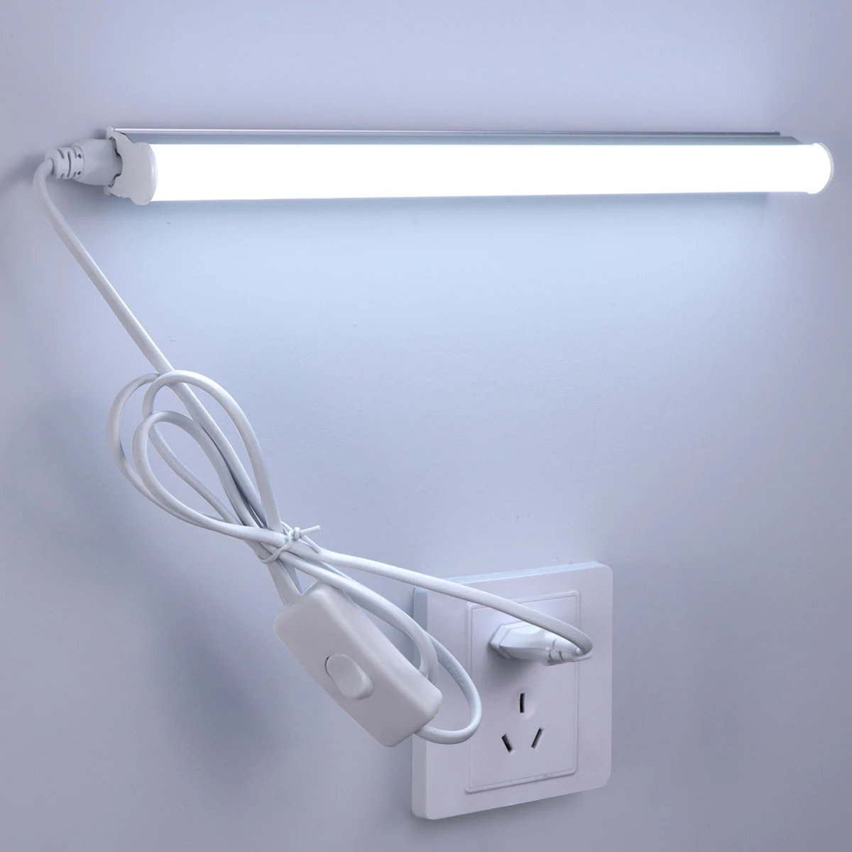 

50 СМ 15 Вт 220 В DIY Настенные светильники Светодиодные трубки T5 с винтами Настенные светодиодные светильники для украшения дома в спальне + шнур питания с вилкой европейского стандарта Q