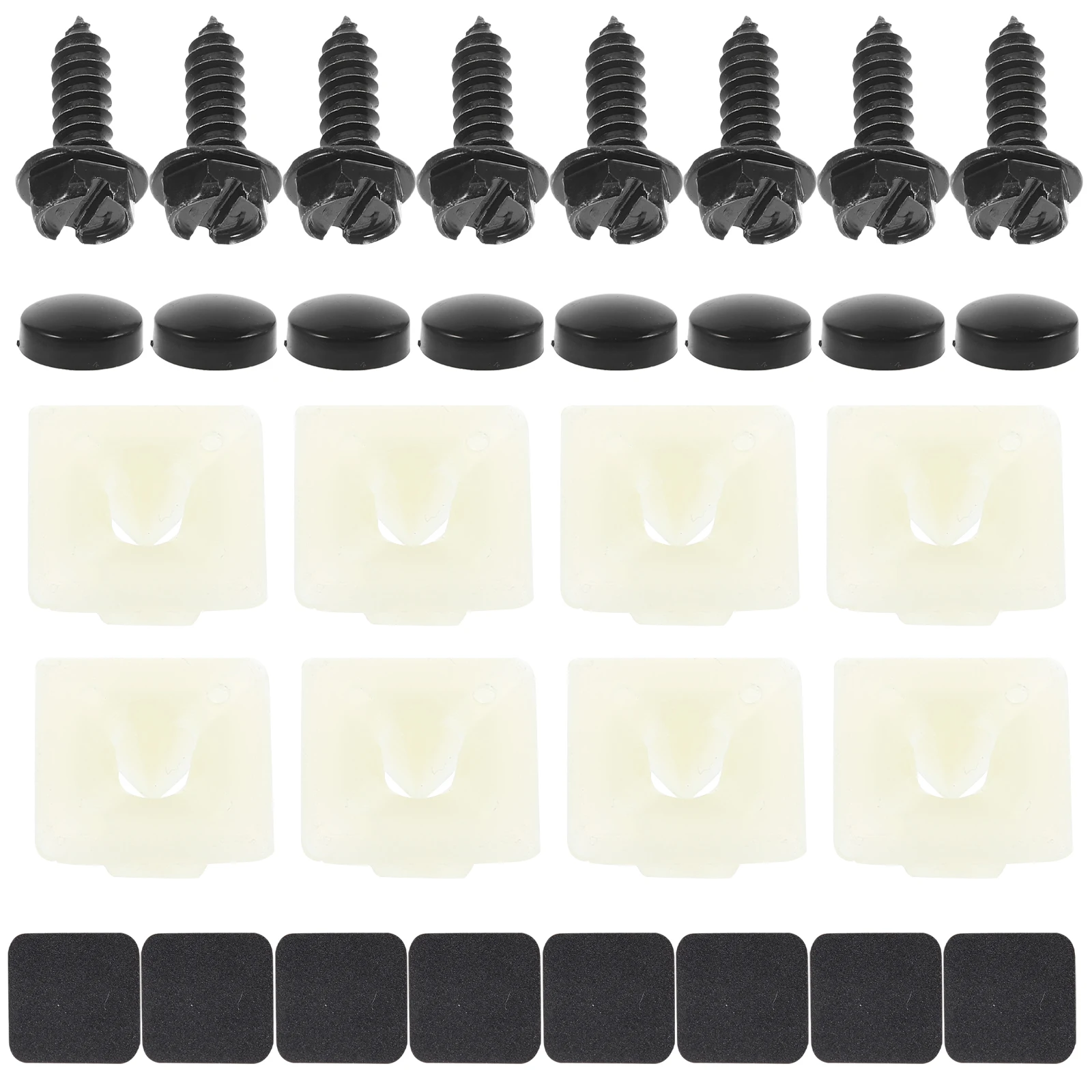 

8 set License Plate Screw Kit Stainless Steel Security Screws Car Number Caps Anti Theft Fasteners Bolts Various Models Easy