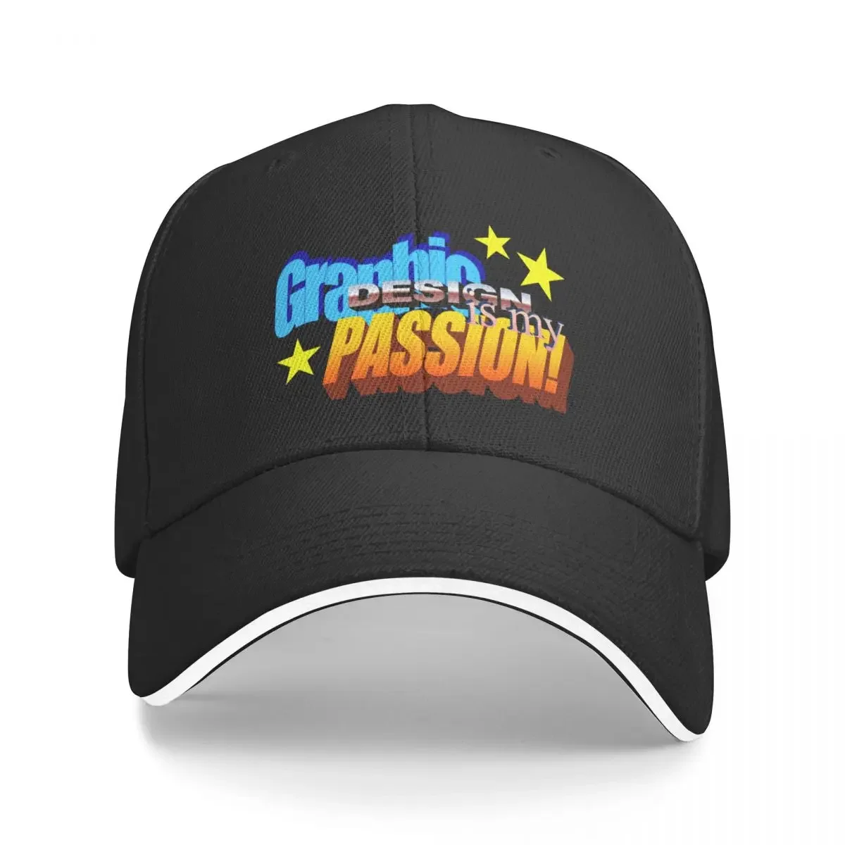 

Graphic Design Is My Passion! WordArt Baseball Cap dad hat sun hat Sports Cap Beach Designer Man Women's