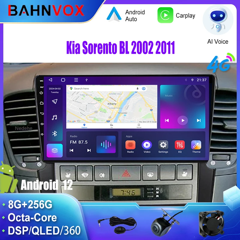 

Android Car Radio GPS Navigation Multimedia Video Player for KIA Sorento BL 2002-2011 Stereo Tape Recorder Screen Head Unit