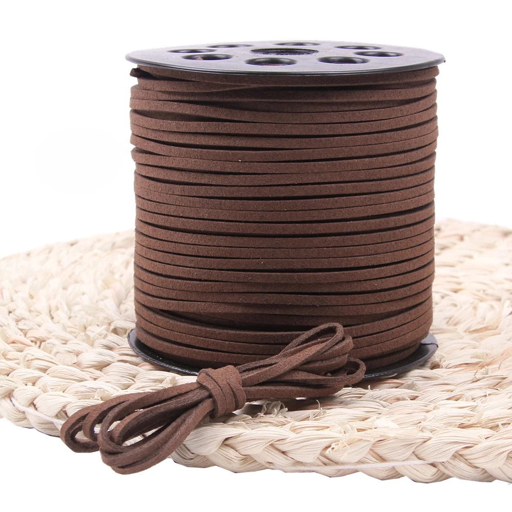 10M/Rolle 2,5mm Kunstwildleder-Schnur, Lederband, Handgefertigter Faden für Armbänder, DIY-Schmuckzubehör, Komponenten und Schnur-Accessoires – Detail 4