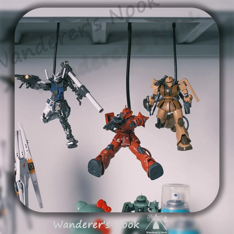 1/144 Scale Model Display Stand HG RG Compatible Magnetic Model Suspension Bracket Small Scale Gundam Model