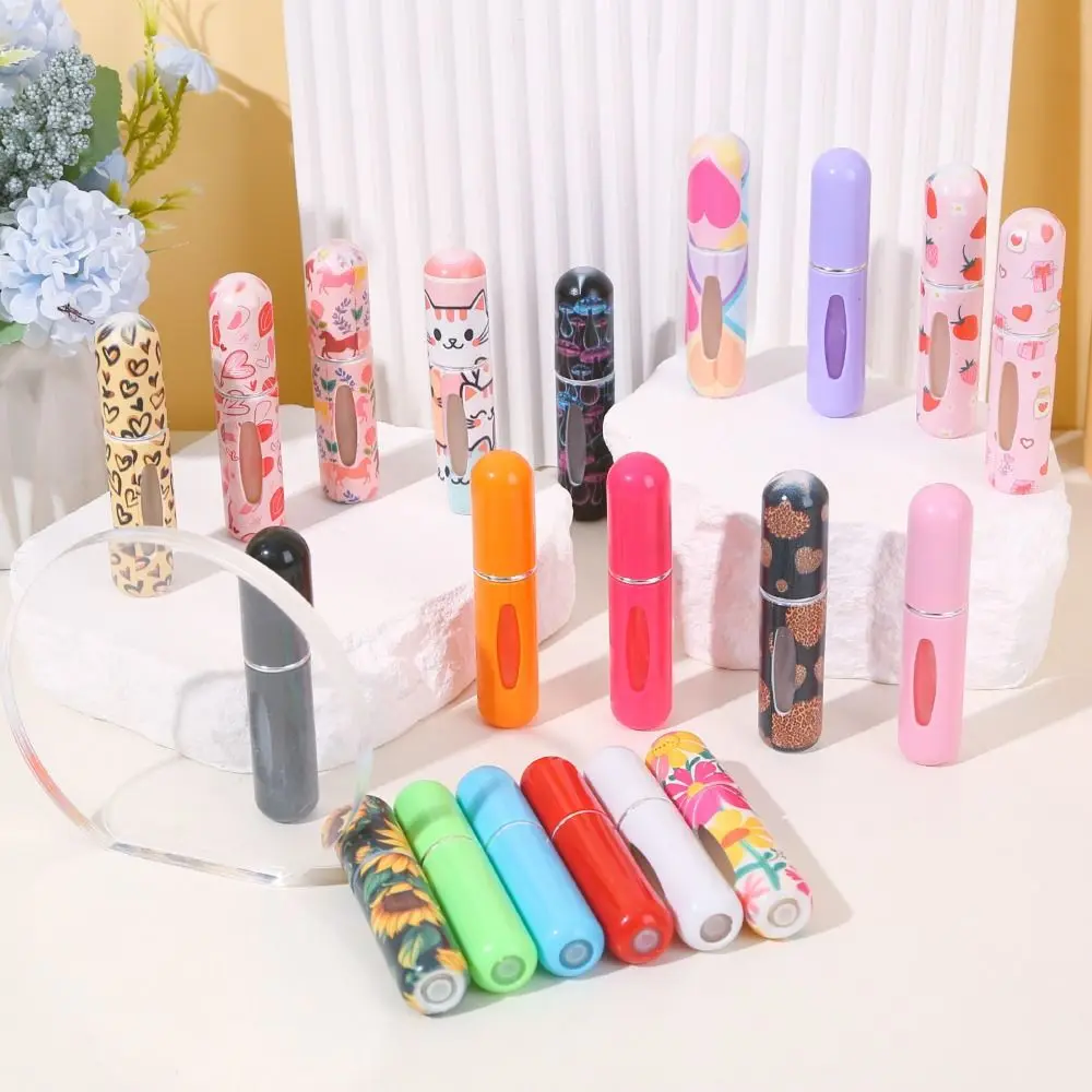5ml Mini Perfume Bottle Empty Refillable Spray Rotating Bottle Leak-proof Perfume Dispensing Bottles