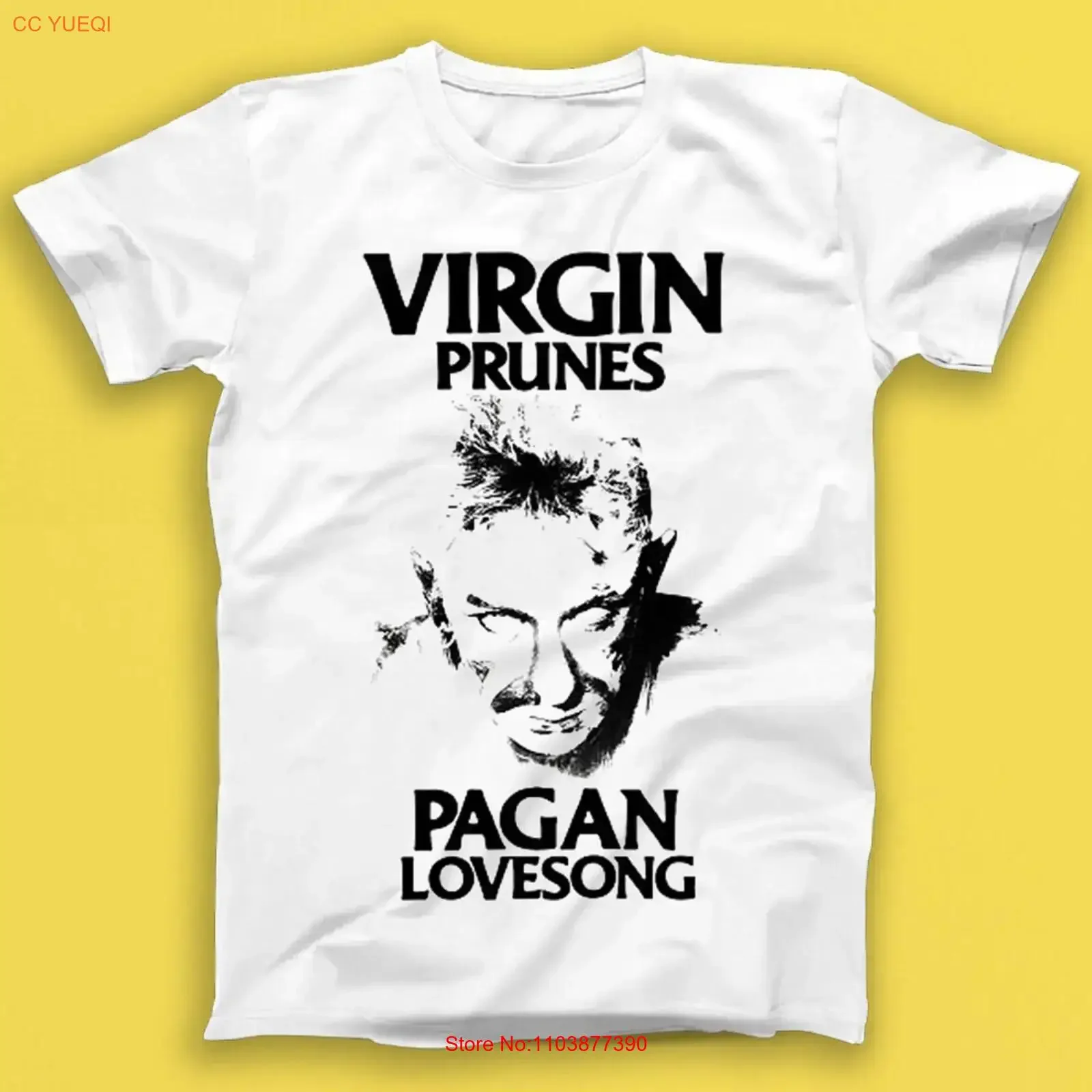 Camiseta Virgin Prunes Pagan Lovesong de música rock electrónica 2047 vintage, lavada, ligeramente elástica, unisex, cómoda y transpirable