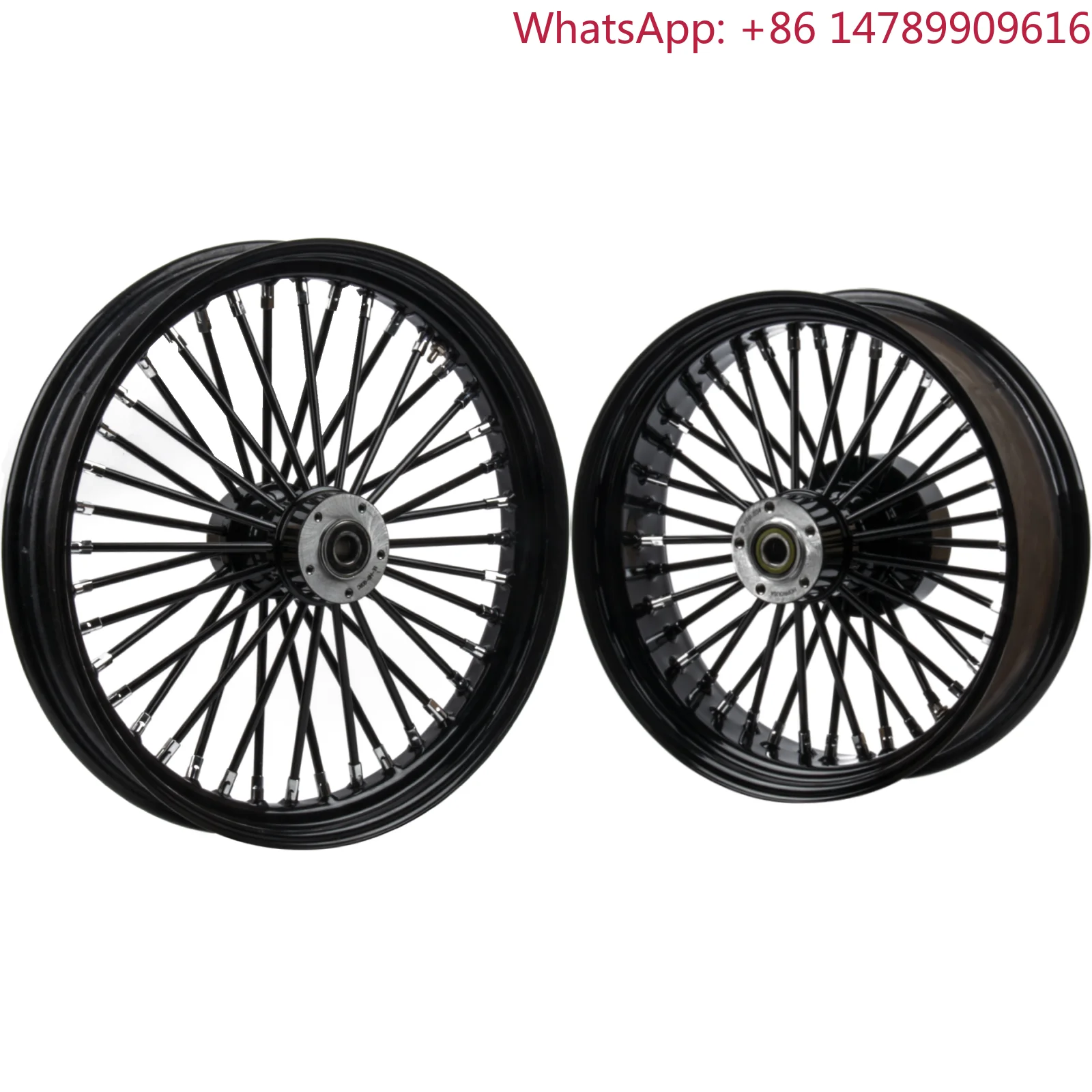 Customizablewheel Sizes.Black Tubeless Fat Spoke Wheel 40 Spokes Casting Wheel 21*3.25 For 2018-2026 Street Bob Softail Standard