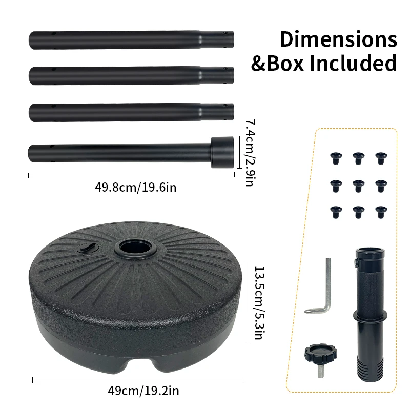 Adjustable Water Tank Pole Set DIY Pipe Set Is Used for Outdoor Lamp Holder of Lamps and Lanterns.