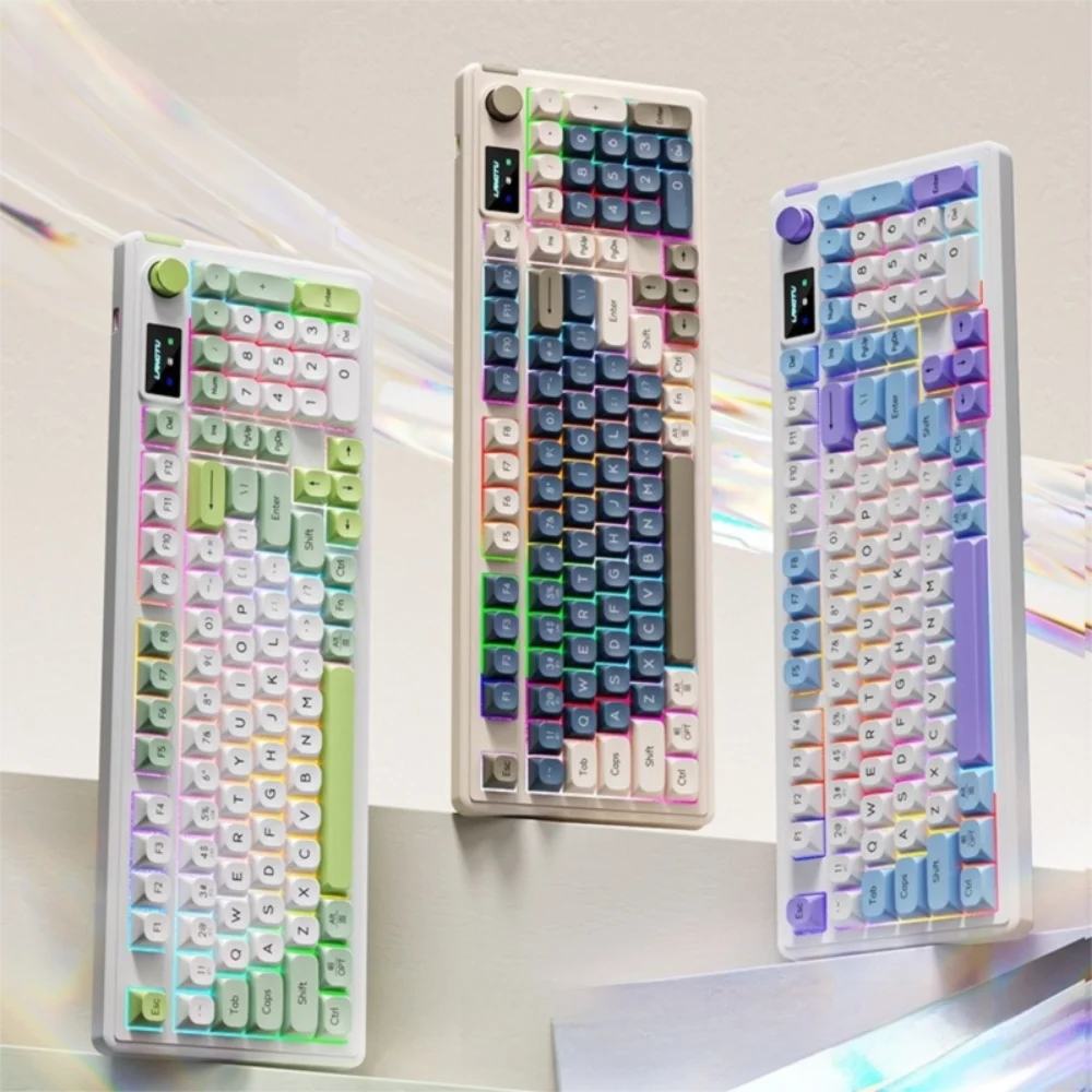 

Новая Bluetooth-клавиатура L98, бесшумная игровая клавиатура с RGB-подсветкой и ручкой, трехрежимная офисная клавиатура, игра и офис
