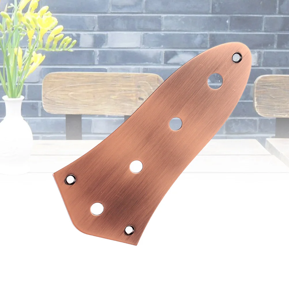

4 Hole Control Plate Aluminium Alloy Chrome Steel Replacement for Electric Bass Guitar Control Plate