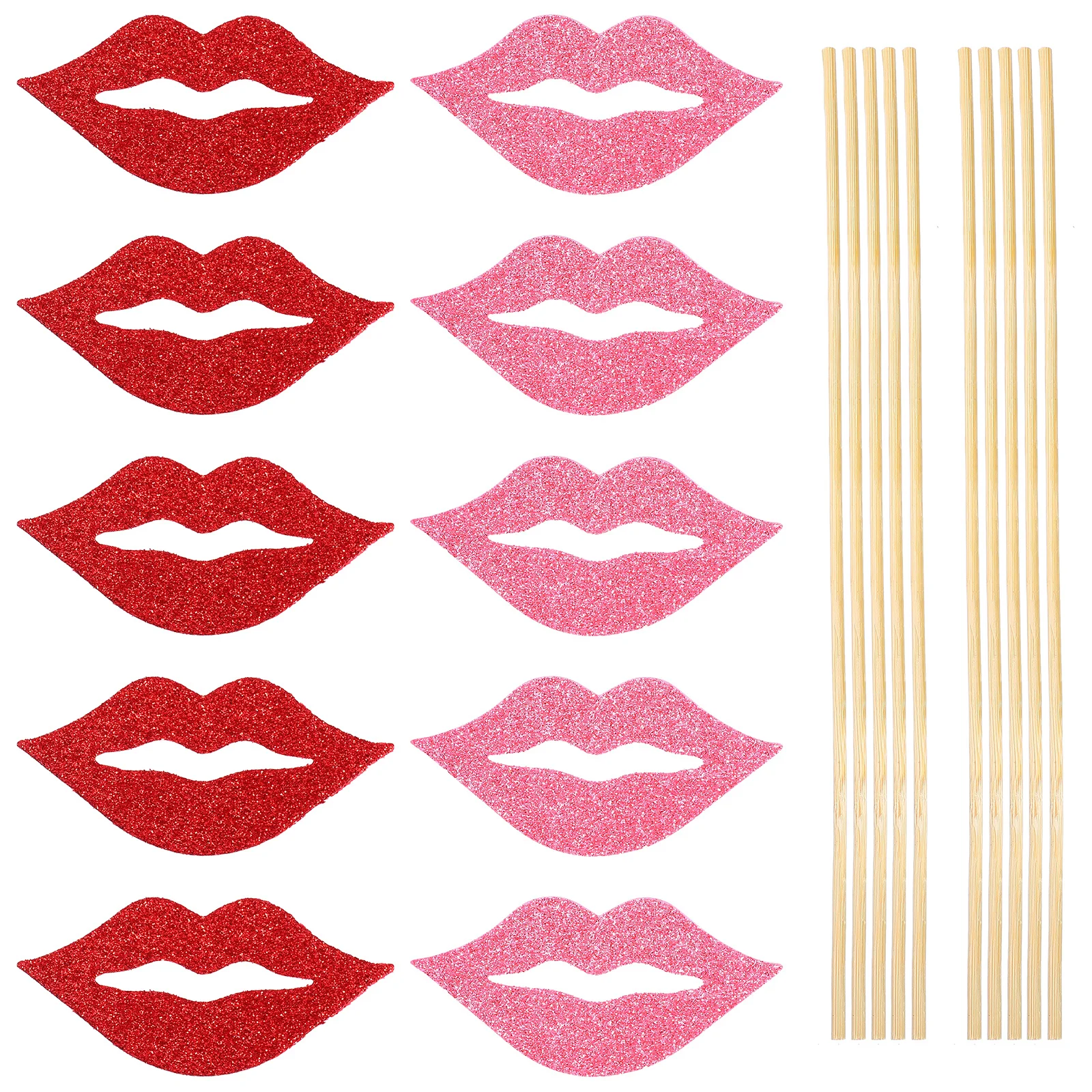 

40Pcs Lips Photo Props Party Supplies Handheld Glitter Paper Funny Masks Accessories Lips Photo Props Party Supplies