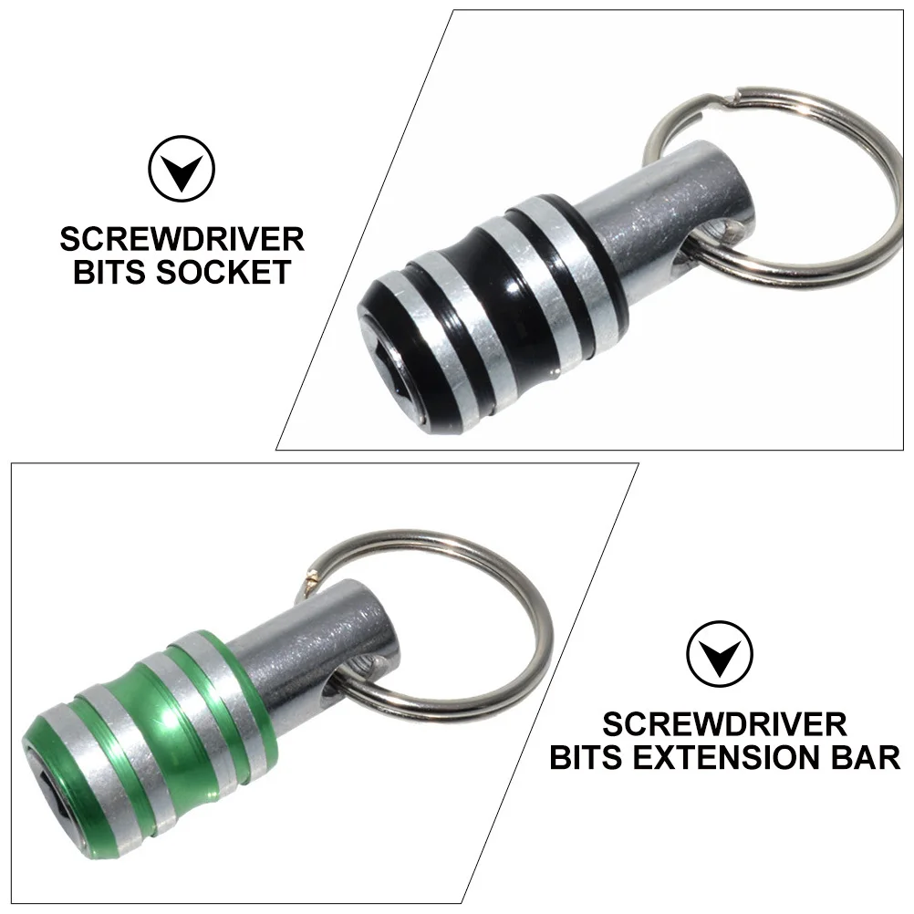 

5Pcs Fast Change Bit Holder Keychain Socket Extension for Drill and Screwdriver Bits Heavy Duty Wear Resistant