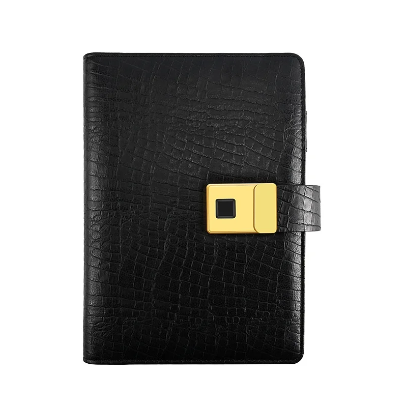 Fashionable and convenient fingerprint password lock paper screen synchronous mobile power notebook USB charging notebook