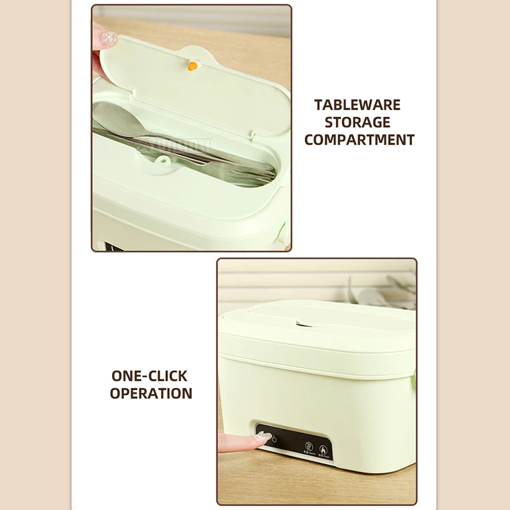 Tragbare isolierte Lunchbox, kein Wasser, kabellose Heizfunktion, Aufbewahrung von frischen Lebensmitteln, Boite A Lunche Chauffant Electrique
