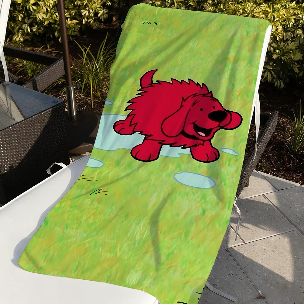 Cartoon C-Clifford the Big Red D-Dog-S Towel Sports Quick Dry Travel Camping Sandproof Soft Light Large Beach Towel - view 3