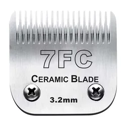 7FC Detachable Pet Dog Clipper Blade Set Compatible With For Most Andis, Oster A5 , Wahl KMClippers，Ceramic &Carbon Steel Blade
