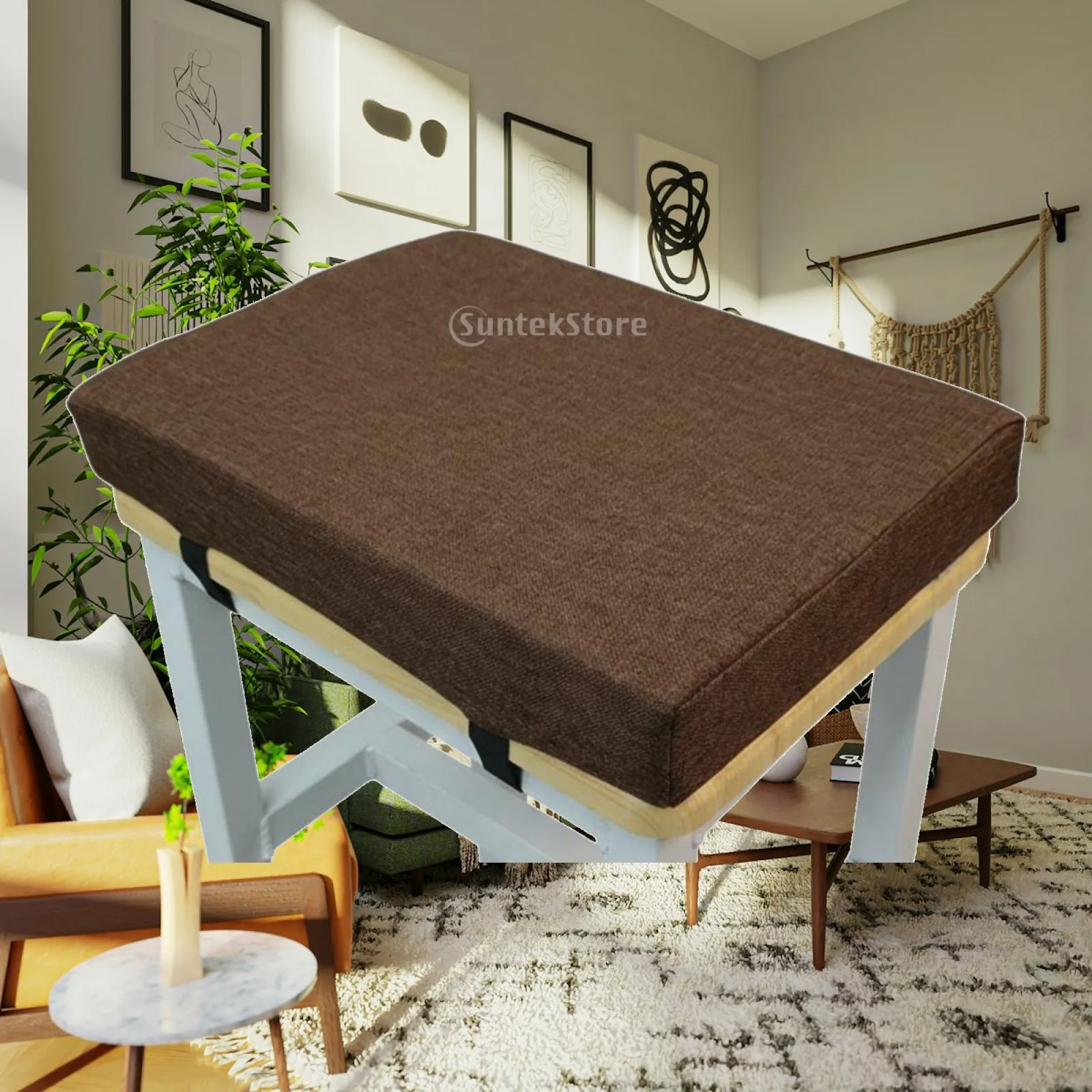 Premium Linen Seat Cushion Anti Slip Office Chair Pillow Memory Foam Seat Pad for Desk Factory Use
