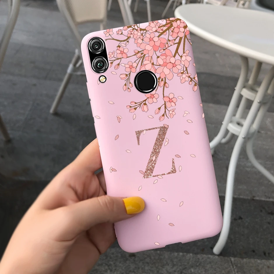 For Huawei Honor 8X Max Case Silicone Back Cover Cute Flower Letters Soft TPU Phone Case For Honor 8 X 8X Max JSN-L22 Case