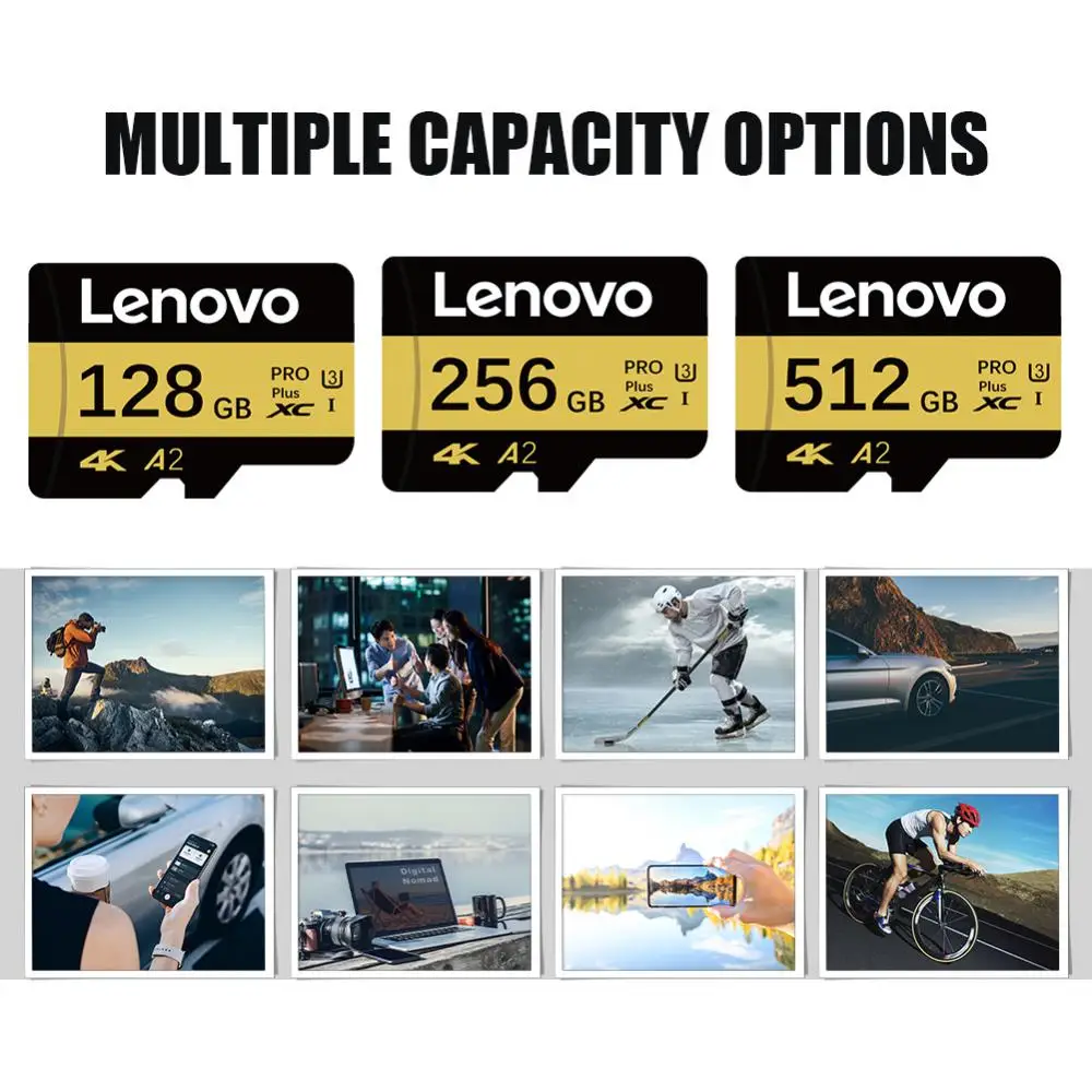 Lenovo Original 2TB High Speed Memory Card 128GB V60 1TB Mini SD Card 512GB TF SD Card 256GB TF Card For Phone/Computer/Camera