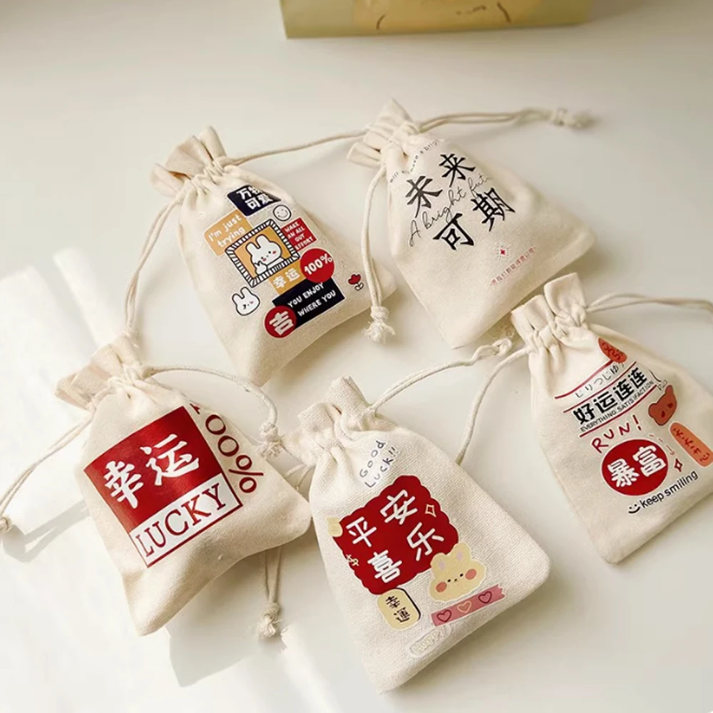 50pcs Custom Logo Cotton Burlap Jewelry Bag Nature Canvas Gift Bags for Necklace Earring Ring Soap Organizer Pouch Wedding Favor
