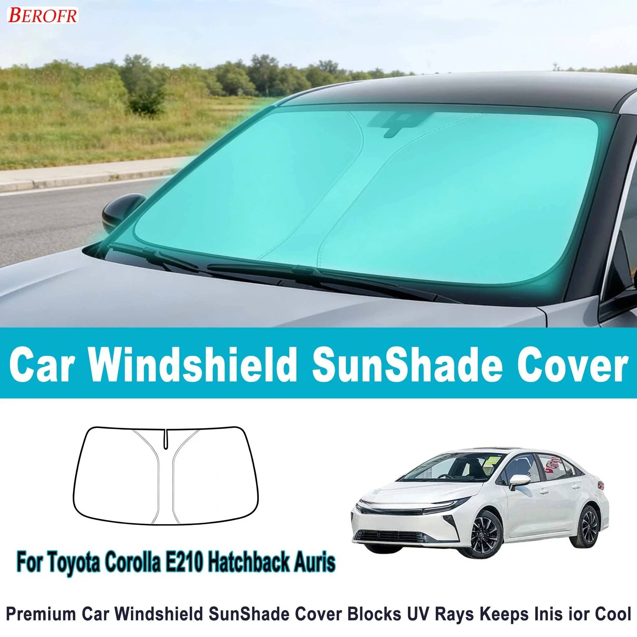 For Toyota Corolla E210 Hatchback Auris 2019-2025 Car Windshield Sunshade Cover Front Window Sun Shade Heat Insulation