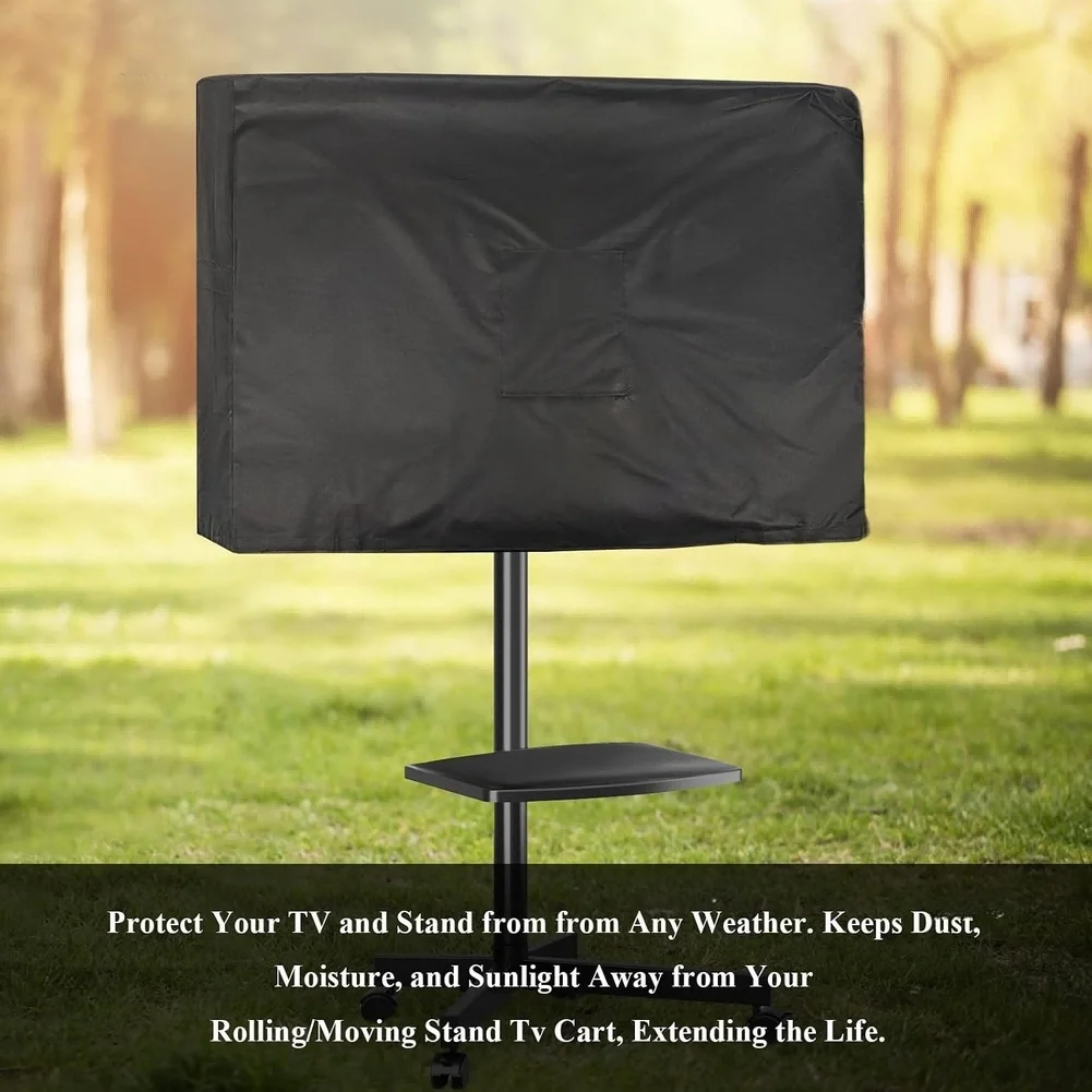 600D Oxford Waterproof Television Cover for 45-58 Inch Mobile Stand Outdoor Dust Protection with PVC Coating and Secure Fit