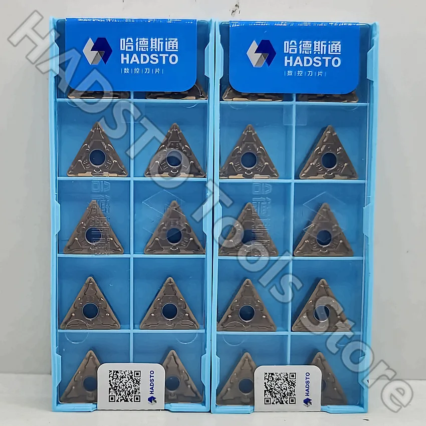 HADSTO CNC Carbide Inserts, Turning Insert para aço, aço inoxidável, TNMG160408-BF, TNMG160408, TNMG332, 10PCs