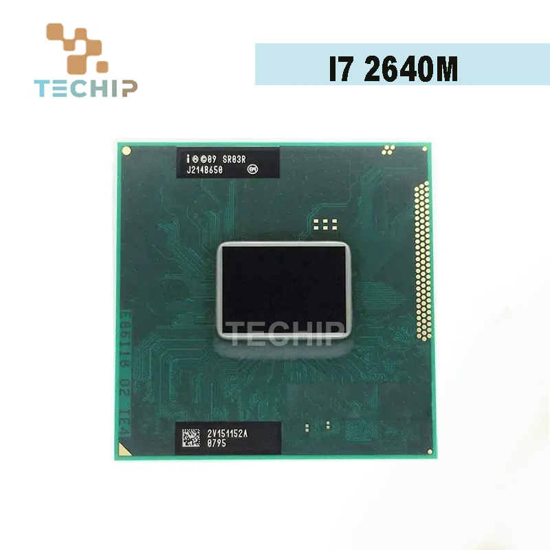 Core i7-2640M i7 2640M SR03R 2,8 GHz CPU de doble núcleo y cuatro hilos usada, 4M 35W Socket G2 / rPGA988B